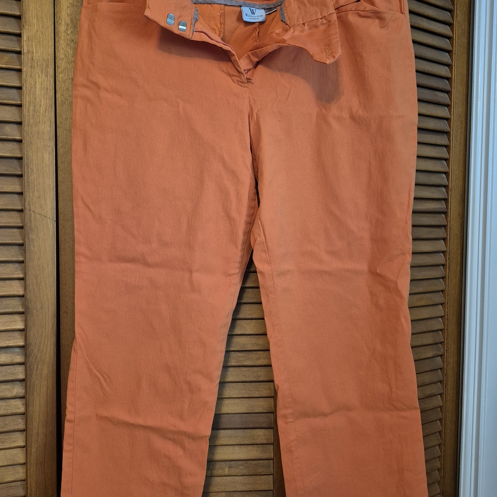 Worthington Orange Straight Leg Women's Cropped Pants
